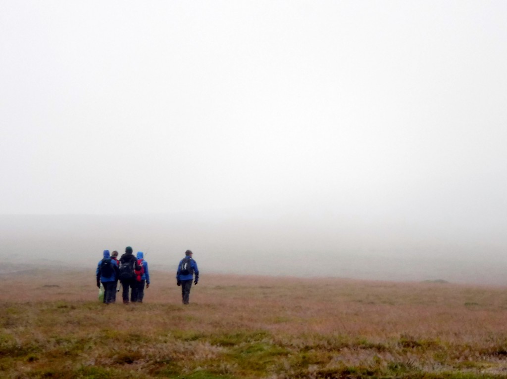 The fog enveloping Mynydd Llangorse